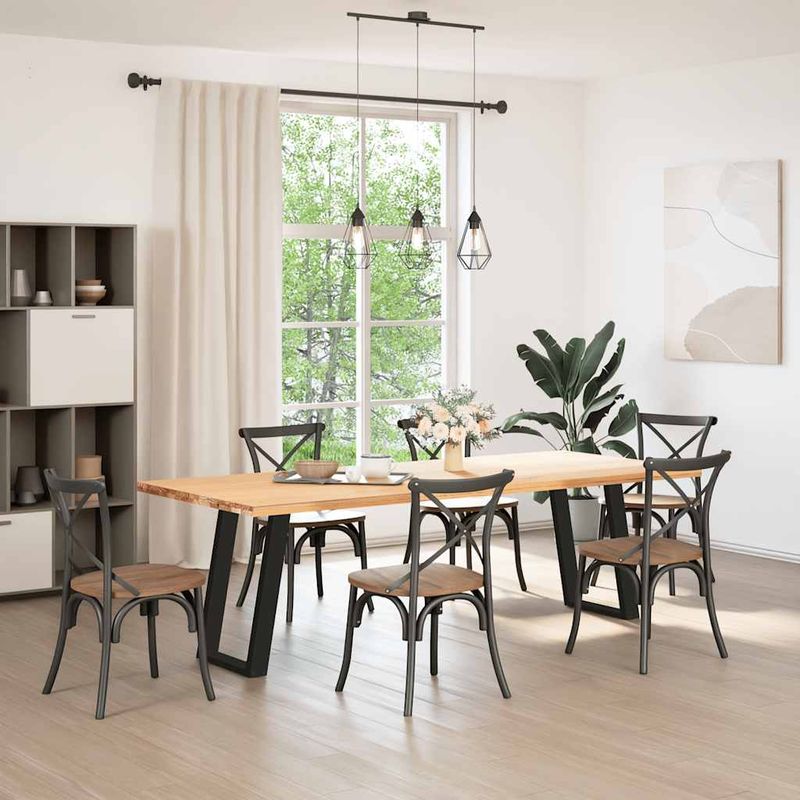 Casa si Gradina - Mobilier - Feronerie si accesorii mobila - Picioare pentru masa in forma U, 2 buc Negru 50x(72-73) cm Otel - Infinity.ro