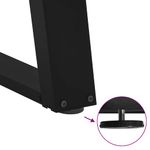 Casa si Gradina - Mobilier - Feronerie si accesorii mobila - Picioare pentru masa in forma U, 2 buc Negru 50x(72-73) cm Otel - Infinity.ro