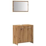 Casa si Gradina - Mobilier - Mobilier baie - Comode baie - Dulap de baie cu oglinda Artisan Stejar lemn prelucrat - Infinity.ro
