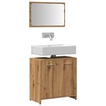 Casa si Gradina - Mobilier - Mobilier baie - Comode baie - Dulap de baie cu oglinda Artisan Stejar lemn prelucrat - Infinity.ro