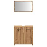 Casa si Gradina - Mobilier - Mobilier baie - Comode baie - Dulap de baie cu oglinda Artisan Stejar lemn prelucrat - Infinity.ro