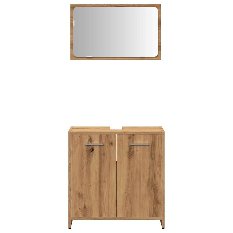 Casa si Gradina - Mobilier - Mobilier baie - Comode baie - Dulap de baie cu oglinda Artisan Stejar lemn prelucrat - Infinity.ro