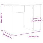 Casa si Gradina - Mobilier - Mese si birouri - Birouri - Birou, lemn vechi,100x55x75 cm, lemn prelucrat - Infinity.ro