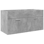 Casa si Gradina - Mobilier - Seturi de mobilier - Seturi baie - Set mobilier de baie, 3 piese, gri beton, lemn compozit - Infinity.ro