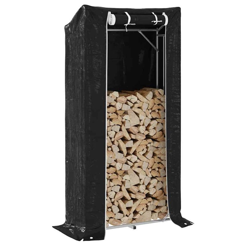 Casa si Gradina - Termice - Sobe, Seminee si accesorii - Accesorii seminee si sobe - Suport pentru lemne de foc cu capac de ploaie Otel galvanizat - Infinity.ro