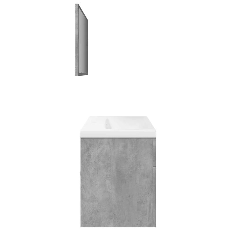 Casa si Gradina - Mobilier - Seturi de mobilier - Seturi baie - Set mobilier de baie, 3 piese, gri beton, lemn compozit - Infinity.ro