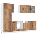Casa si Gradina - Mobilier - Comode si corpuri - Corpuri bucatarie - Set de dulapuri de bucatarie 8 piese „Kalmar” Lemn vechi lemn - Infinity.ro