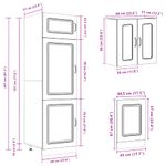 Casa si Gradina - Mobilier - Comode si corpuri - Corpuri bucatarie - Set de dulapuri de bucatarie 8 piese „Kalmar” Lemn vechi lemn - Infinity.ro