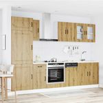 Casa si Gradina - Mobilier - Comode si corpuri - Corpuri bucatarie - Set dulap de bucatarie 8 piese „Kalmar” stejar artizanal lemn - Infinity.ro