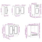 Casa si Gradina - Mobilier - Comode si corpuri - Corpuri bucatarie - Set dulap de bucatarie 8 piese „Kalmar” stejar artizanal lemn - Infinity.ro