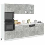 Casa si Gradina - Mobilier - Seturi de mobilier - Seturi baie - Set mobilier de baie, 7 piese, gri beton, lemn compozit - Infinity.ro