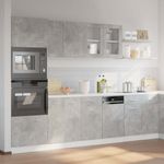 Casa si Gradina - Mobilier - Seturi de mobilier - Seturi baie - Set mobilier de baie, 7 piese, gri beton, lemn compozit - Infinity.ro