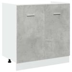 Casa si Gradina - Mobilier - Seturi de mobilier - Seturi baie - Set mobilier de baie, 7 piese, gri beton, lemn compozit - Infinity.ro