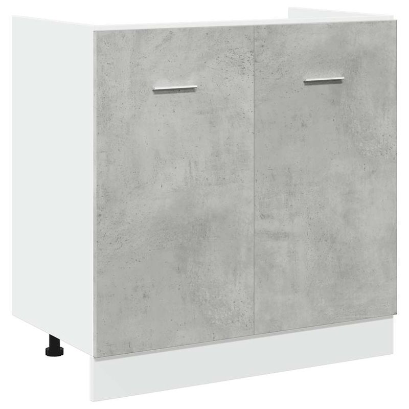 Casa si Gradina - Mobilier - Seturi de mobilier - Seturi baie - Set mobilier de baie, 7 piese, gri beton, lemn compozit - Infinity.ro