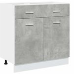 Casa si Gradina - Mobilier - Seturi de mobilier - Seturi baie - Set mobilier de baie, 7 piese, gri beton, lemn compozit - Infinity.ro