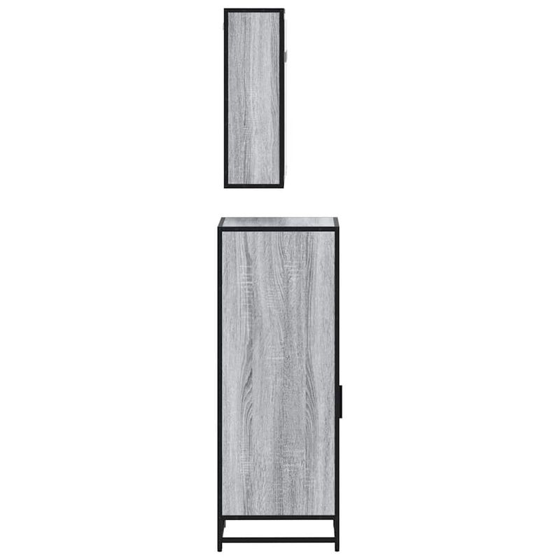 Casa si Gradina - Mobilier - Seturi de mobilier - Seturi baie - Set mobilier de baie, 3 piese, gri sonoma, lemn prelucrat - Infinity.ro