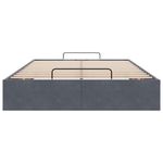 Casa si Gradina - Mobilier - Paturi si accesorii - Paturi - Cadru pat otoman fara saltea Gri inchis 120x200 cm catifea - Infinity.ro
