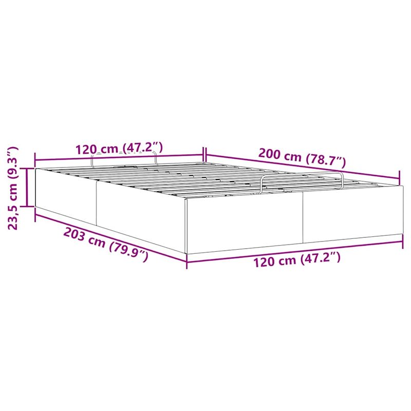 Casa si Gradina - Mobilier - Paturi si accesorii - Paturi - Cadru pat otoman fara saltea Gri inchis 120x200 cm catifea - Infinity.ro
