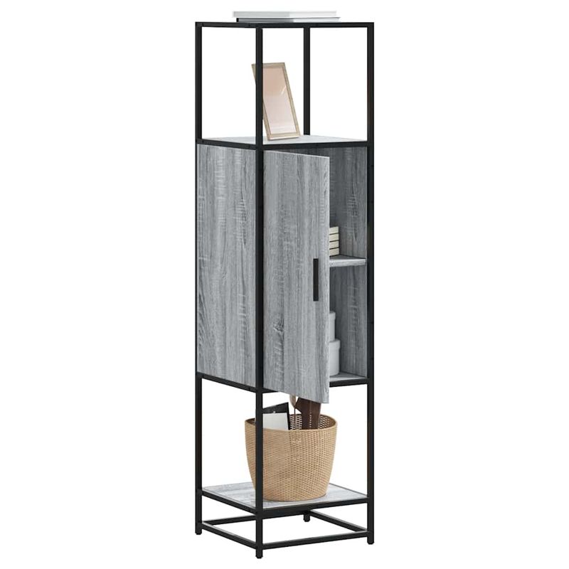 Casa si Gradina - Mobilier - Comode si corpuri - Comode - Dulap nalt gri Sonoma 35,5x35x139 cm lemn prelucrat - Infinity.ro