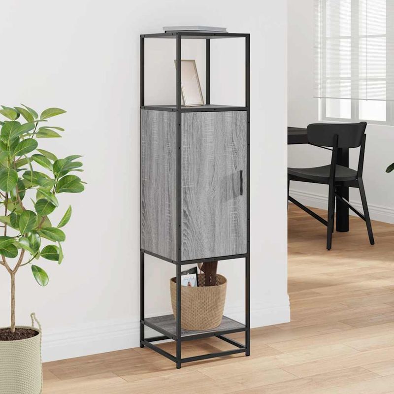 Casa si Gradina - Mobilier - Comode si corpuri - Comode - Dulap nalt gri Sonoma 35,5x35x139 cm lemn prelucrat - Infinity.ro