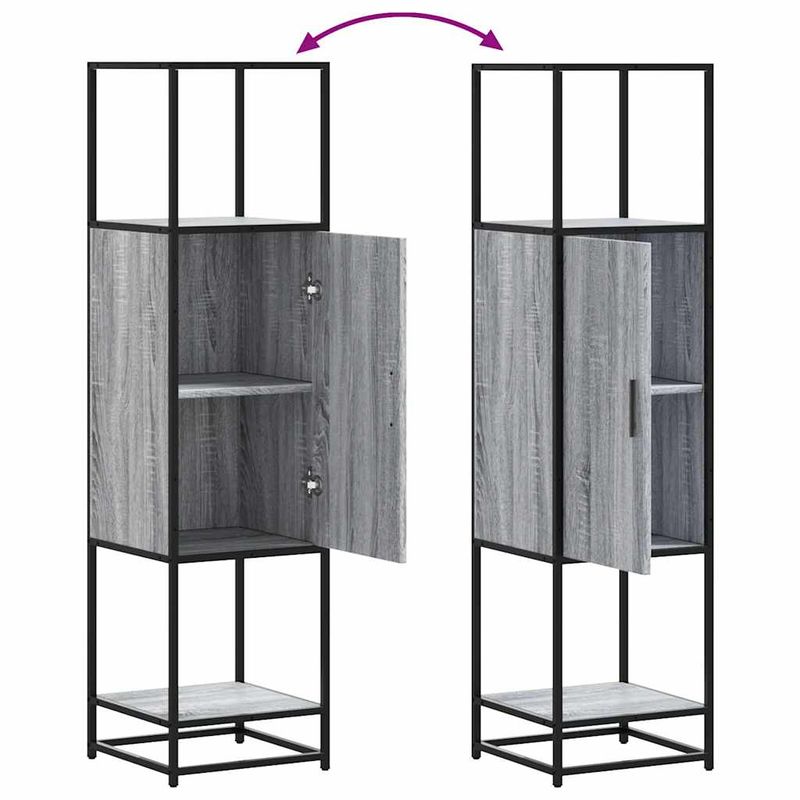 Casa si Gradina - Mobilier - Comode si corpuri - Comode - Dulap nalt gri Sonoma 35,5x35x139 cm lemn prelucrat - Infinity.ro
