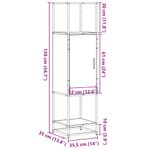 Casa si Gradina - Mobilier - Comode si corpuri - Comode - Dulap nalt gri Sonoma 35,5x35x139 cm lemn prelucrat - Infinity.ro