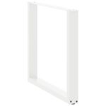 Casa si Gradina - Mobilier - Feronerie si accesorii mobila - Picioare masuta cafea in forma U 3 buc alb 80x(72-73) cm otel - Infinity.ro