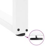 Casa si Gradina - Mobilier - Feronerie si accesorii mobila - Picioare masuta cafea in forma U 3 buc alb 80x(72-73) cm otel - Infinity.ro