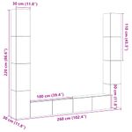 Casa si Gradina - Mobilier - Comode si corpuri - Comode - Dulapuri TV montate pe perete 6 buc Lemn vechi lemn prelucrat - Infinity.ro