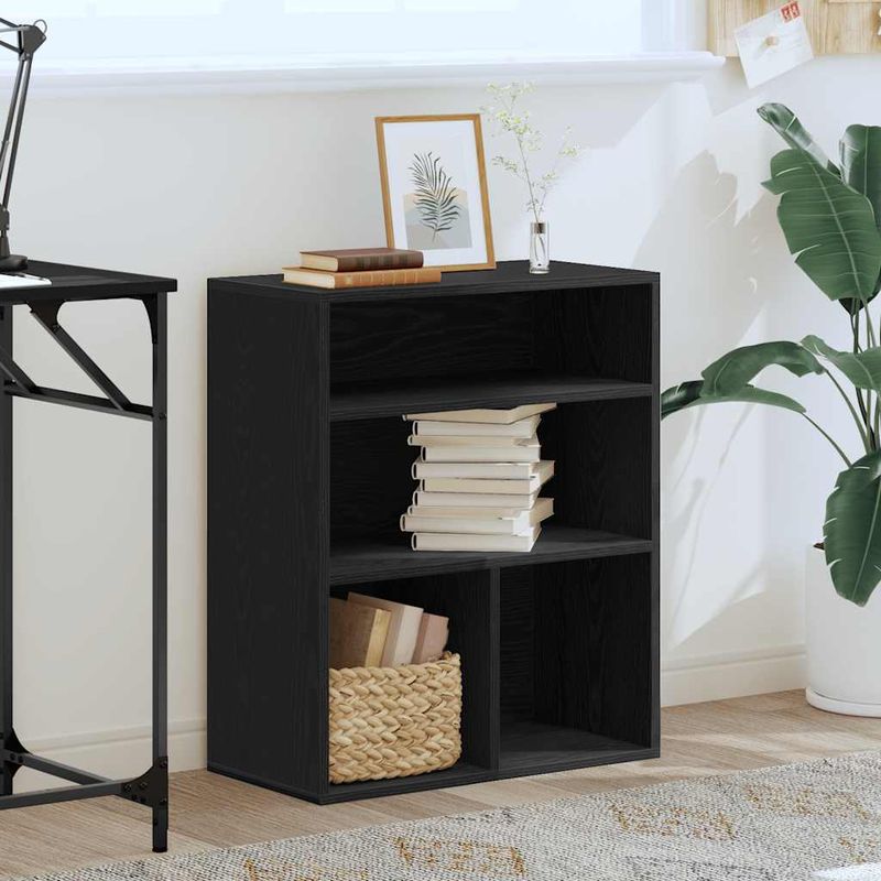 Casa si Gradina - Mobilier - Biblioteci si rafturi - Biblioteci - Dulap cu carti negru 60x30x71,5 cm lemn prelucrat - Infinity.ro
