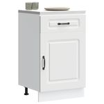 Casa si Gradina - Mobilier - Comode si corpuri - Corpuri bucatarie - Dulap de baza de bucatarie „Kalmar” din lemn prelucrat alb, model 1x dulap inferior (1 ușă 1 sertar), mărime 50x46x81.5 cm - Infinity.ro