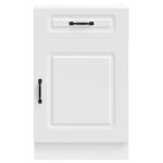Casa si Gradina - Mobilier - Comode si corpuri - Corpuri bucatarie - Dulap de baza de bucatarie „Kalmar” din lemn prelucrat alb, model 1x dulap inferior (1 ușă 1 sertar), mărime 50x46x81.5 cm - Infinity.ro