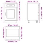 Casa si Gradina - Mobilier - Comode si corpuri - Corpuri bucatarie - Dulap de baza de bucatarie „Kalmar” din lemn prelucrat alb, model 1x dulap inferior (1 ușă 1 sertar), mărime 50x46x81.5 cm - Infinity.ro