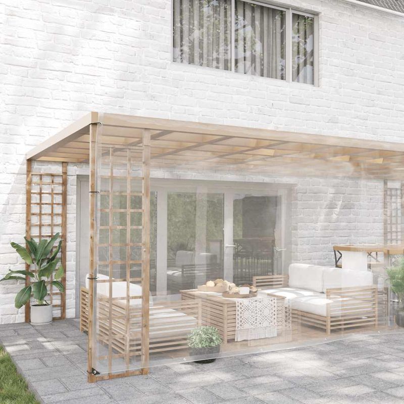 Casa si Gradina - Gradina si terasa - Umbrele si pavilioane - Pavilioane - Prelata transparenta cu ochiuri 5x10 m PVC - Infinity.ro
