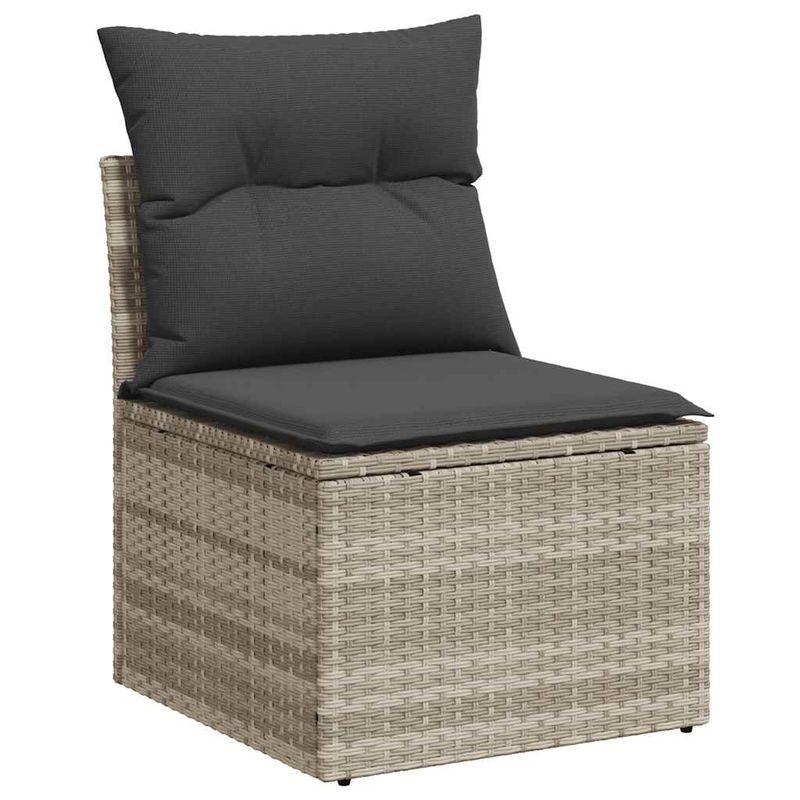 Casa si Gradina - Gradina si terasa - Mobilier exterior - Seturi mobila gradina - Set canapele de gradina cu perne, 6 piese gri deschis poliratan - Infinity.ro