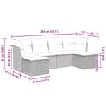 Casa si Gradina - Gradina si terasa - Mobilier exterior - Seturi mobila gradina - Set canapele de gradina cu perne, 6 piese gri deschis poliratan - Infinity.ro