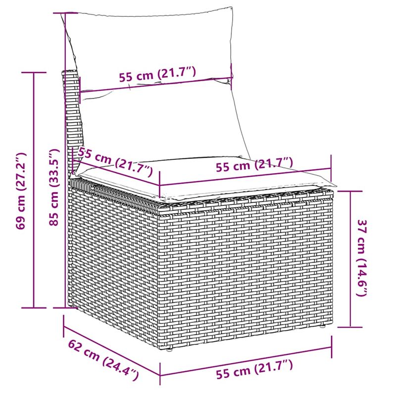 Casa si Gradina - Gradina si terasa - Mobilier exterior - Seturi mobila gradina - Set canapele de gradina cu perne, 6 piese gri deschis poliratan - Infinity.ro
