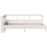Casa si Gradina - Mobilier - Paturi si accesorii - Paturi - Pat cu biblioteca fara saltea, alb, 100x200 cm, lemn masiv pin - Infinity.ro