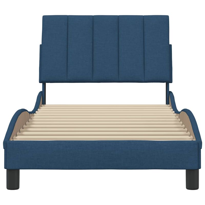 Casa si Gradina - Mobilier - Paturi si accesorii - Paturi - Cadru pat fara saltea tesatura albastra 90x200 cm - Infinity.ro