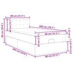 Casa si Gradina - Mobilier - Paturi si accesorii - Paturi - Cadru de pat otoman cu saltea Taupe 80x200cm Material - Infinity.ro