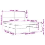 Casa si Gradina - Mobilier - Paturi si accesorii - Paturi - Cadru de pat otoman cu saltele Taupe 200x200cm tesatura - Infinity.ro
