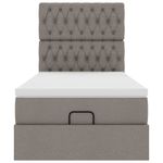 Casa si Gradina - Mobilier - Paturi si accesorii - Paturi - Cadru de pat otoman cu saltea Taupe 90x200cm Material - Infinity.ro