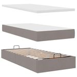 Casa si Gradina - Mobilier - Paturi si accesorii - Paturi - Cadru de pat otoman cu saltea Taupe 90x200cm Material - Infinity.ro