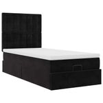Casa si Gradina - Mobilier - Paturi si accesorii - Paturi - Cadru de pat otoman cu saltele, catifea neagra 100x200cm - Infinity.ro