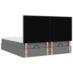 Casa si Gradina - Mobilier - Paturi si accesorii - Paturi - Cadru de pat otoman cu saltele tesatura gri inchis 200x200cm - Infinity.ro
