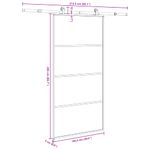 Casa si Gradina - Constructii - Usi interior, exterior si garaj - Usi interior - Usa glisanta cu set feronerie 102,5x205 cm sticla ESG/aluminiu - Infinity.ro