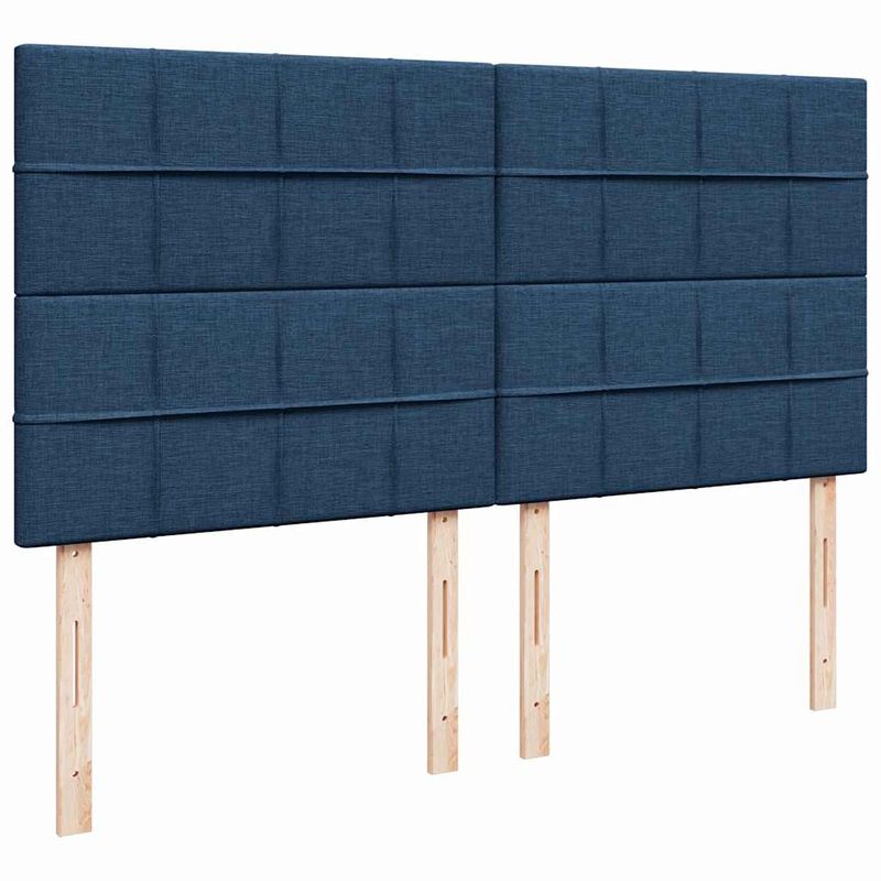 Casa si Gradina - Mobilier - Paturi si accesorii - Paturi - Cadru de pat otoman cu saltea tesatura albastra 160x200cm - Infinity.ro