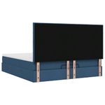 Casa si Gradina - Mobilier - Paturi si accesorii - Paturi - Cadru de pat otoman cu saltea tesatura albastra 160x200cm - Infinity.ro