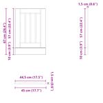 Electronice si Electrocasnice - Masini de spalat vase - Accesorii masini de spalat vase - Panou pentru masina de spalat vase "Lucca" lemn stejar maro, mărime 45x1.5x67 cm - Infinity.ro