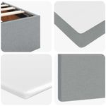 Casa si Gradina - Mobilier - Paturi si accesorii - Paturi - Cadru de pat otoman cu saltea tesatura gri deschis 160x200cm - Infinity.ro